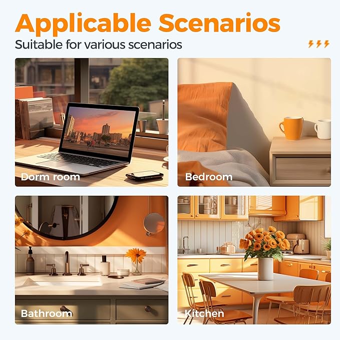 Multi Plug Outlet Splitter, TESSAN Multiple Plug Surge Protector, 5 Outlet Extender with 3 USB (1 USB C), 3-Way Wall Charger for Home Office Dorm Room Essentials