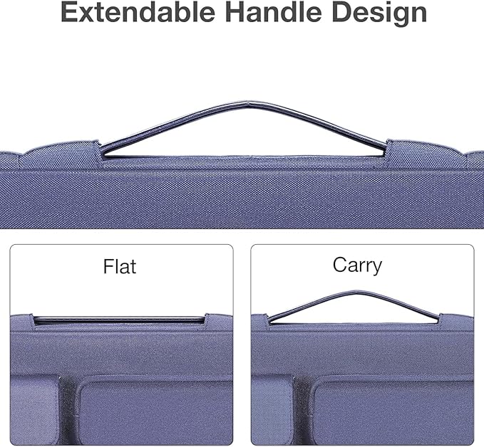 MOSISO 360 Protective Laptop Case 13.3 inch, 13-13.3 inch Laptop Sleeve Compatible with MacBook Air/Pro 13 / Pro 14, HP Dell ASUS Lenovo,Side Open Bag with 2 Raised&1 Flapover Pockets, Lavender Gray