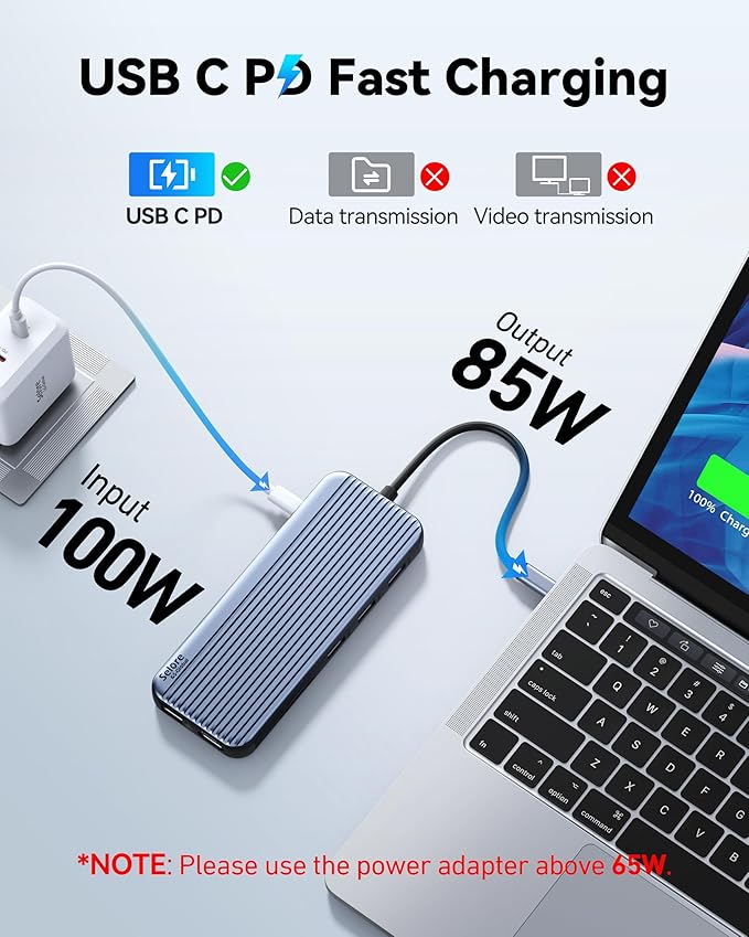 USB C Docking Station 3 HDMI, Docking Station 3 Monitors,12 in 1 Docking Station Dual Monitor, Laptop Docking Station Triple HDMI with 10Gbps USB A/C 3.1,USB 2.0,100W PD,Ethernet, Audio&Mic,SD&TF Slot