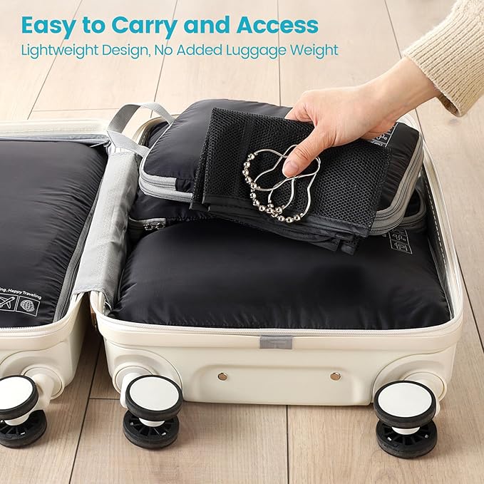 Cambond Compression Packing Cubes for Travel Women - Travel Bags Luggage Organizers Travel Essentials Compression Cubes for Travel Carry on Suitcases Organizer