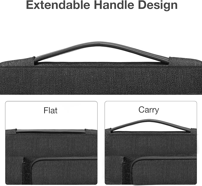 MOSISO 360 Protective Laptop Case 13.3 inch, 13-13.3 inch Laptop Sleeve Compatible with MacBook Air/Pro 13 / Pro 14, HP Dell ASUS Lenovo,Side Open Bag with 2 Raised&1 Flapover Pockets, Slate Gray