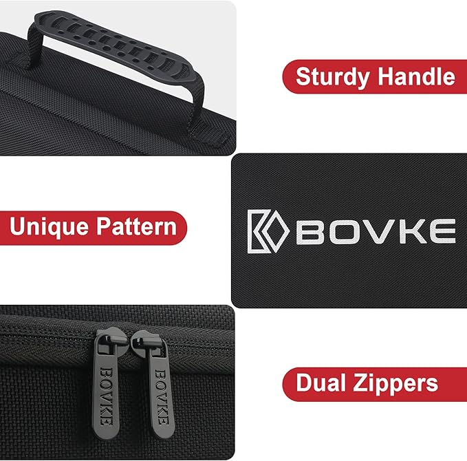 BOVKE Travel Cable Organizer Hard Protective Case