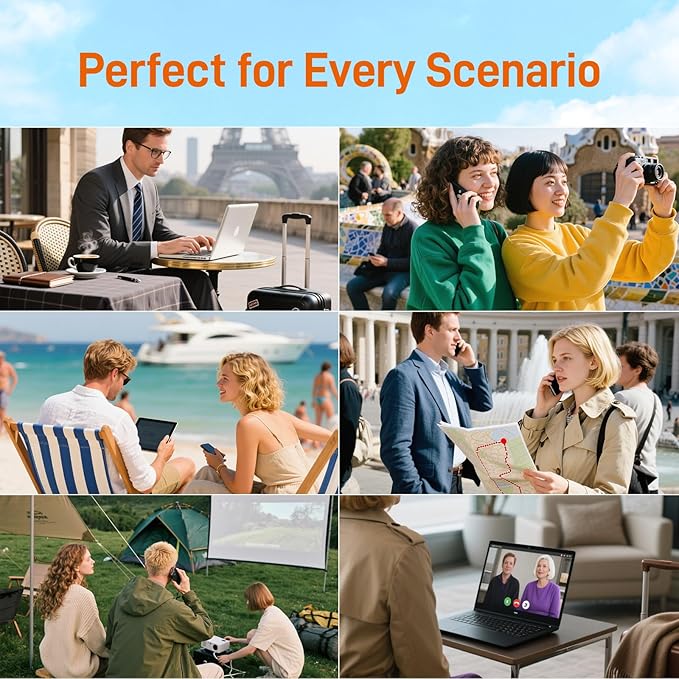 International eSIM 5GB 30 Days, 5G 4G LTE Travel eSIM for 51 Countries |USA, UK, Europe, Asia, Oceania, Data Only Prepaid eSIM for Unlocked Devices, No Contract, No Voice/SMS