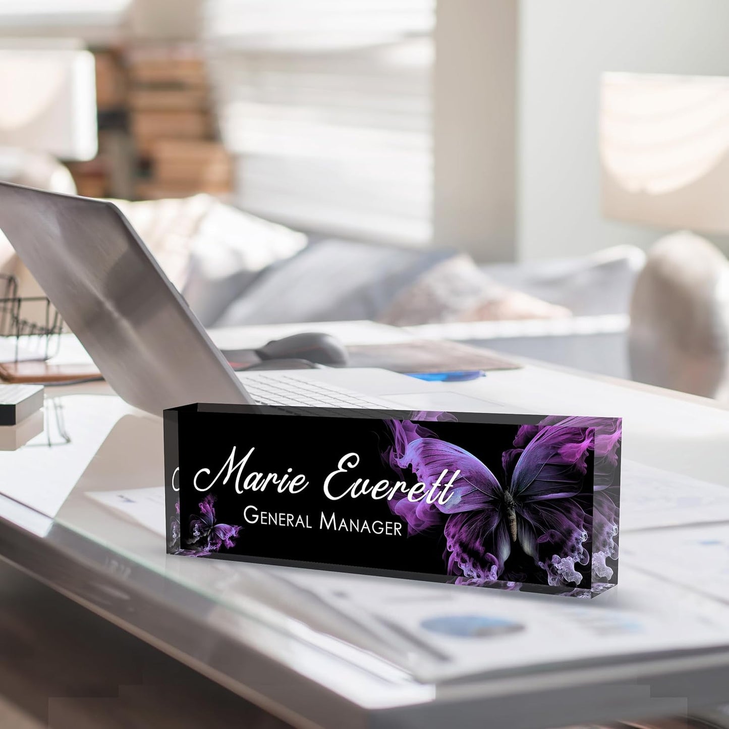 Custom Name Plate for Desk | Personalized Desk Name Plate | Personalized Boss Employee Appreciation Gifts | Acrylic Name Plate Office Desk Accessories