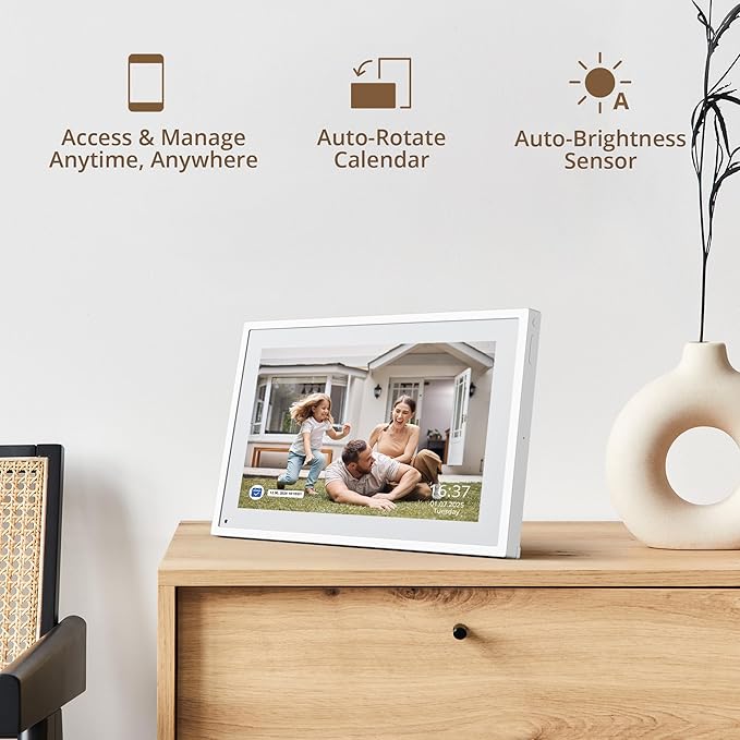 Dragon Touch 10.1 inch Digital Calendar Chore Chart – Interactive Touchscreen, Smart Family Planner, Hearth Display Desk Digital Calendar Seamless Scheduling