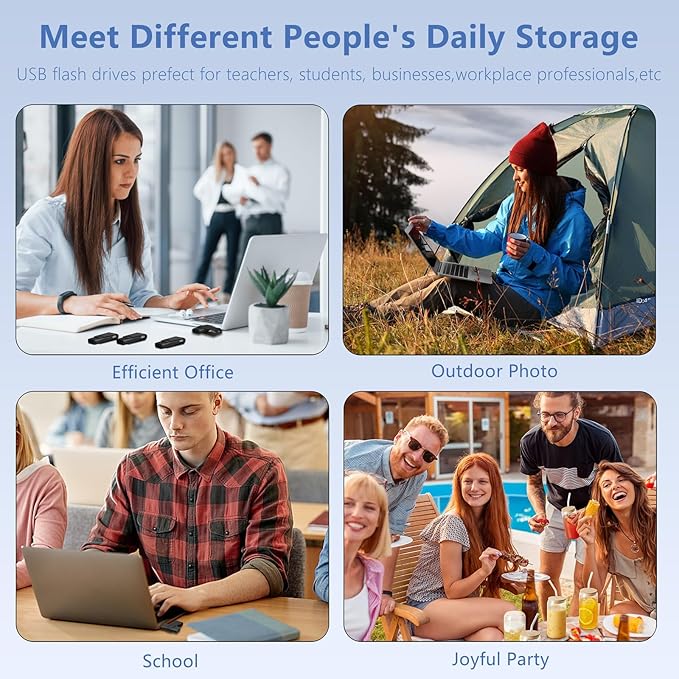 4GB USB Flash Drive 20 Pack, AGECASH A Memoria USB 2.0 Thumb Drive Swivel Metal Bulk Flash Drive USB Drive Multi Pack Pendrive Jump Drive Memory Stick with Keychain (Black, 20PCS 4GB)