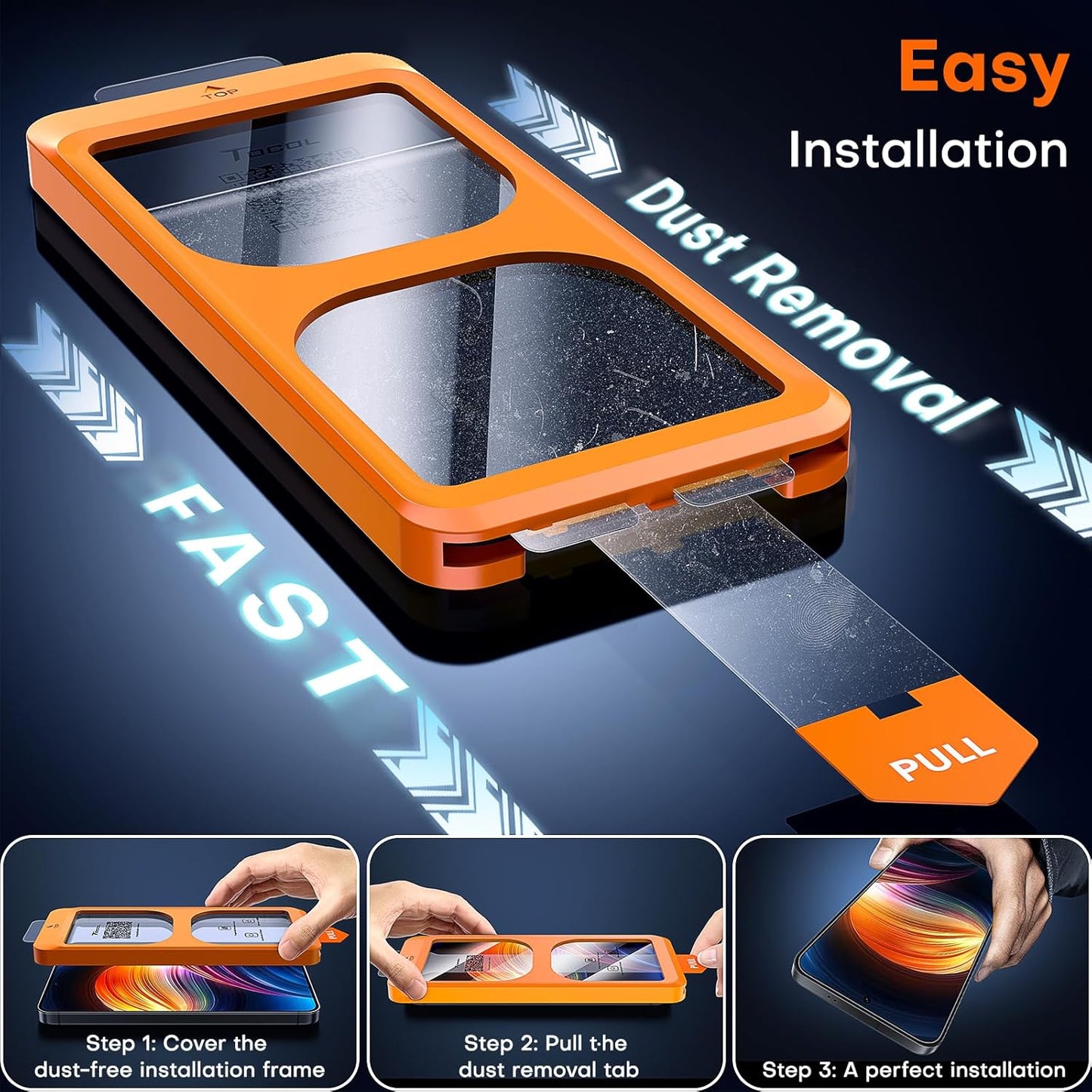 TOCOL for Samsung Galaxy S25 Screen Protector [9H Hardness] [Military Grade Shatterproof] HD Tempered Glass 2 Pack