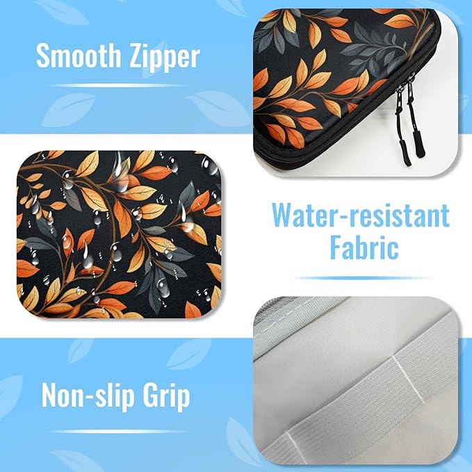 Autumn Leaves Fall Electronics Travel Organizer Case, Tech Accessories Cable Storage Bag for Cords, Charger, Phone, Hard Drive