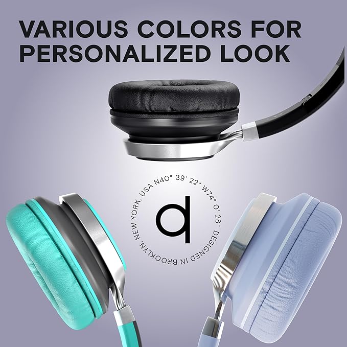 ARTIX CL750 On-Ear Headphones Wired with Mic and Volume Control — Noise Isolating Corded Over Ear Headphones with Microphone for Laptop and Computer, Plug in Headset with Cord (Aux Jack 3.5mm)