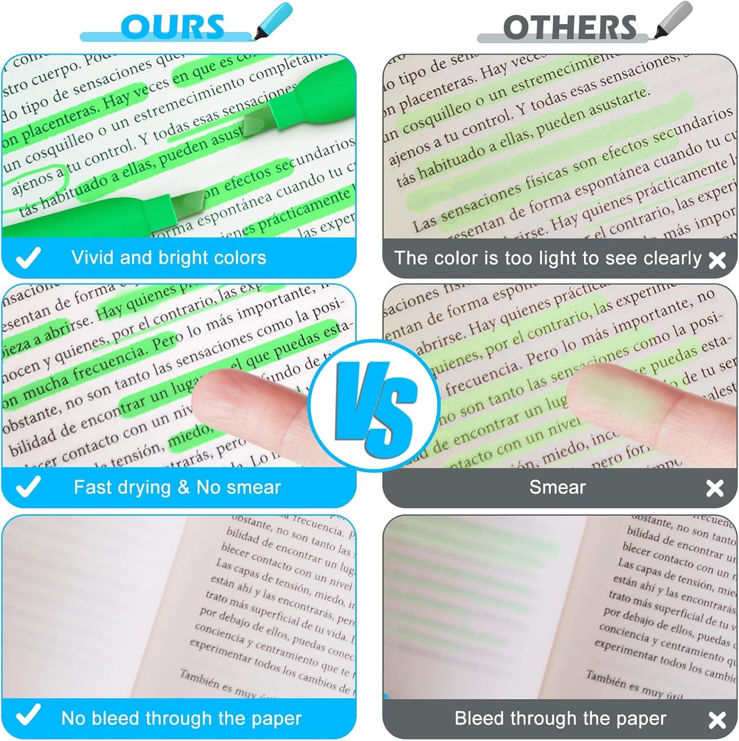 Duchong Highlighters, 30 Packs Green Highlighter Bright Colors Bulk, Chisel Tip Dry-Quickly No Bleed Highlighter Markers for Adults Kids, Office Classroom Must Have, School Supplies for Teachers