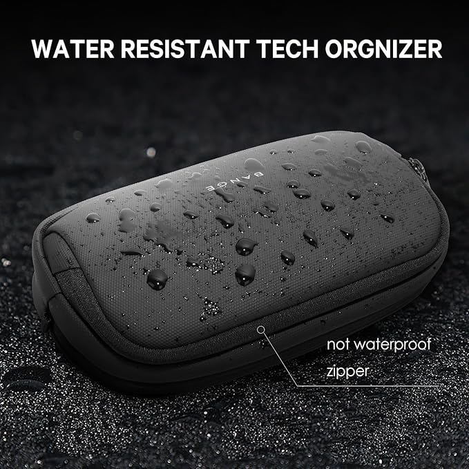 BANGE Electronics Organizer Travel Case, Water Resistant Travel Bag, Tech Pouch Accessories Organizer for Cable,Cord, Phone, Cables, Airpods, USB Flash Drive, Daily Items
