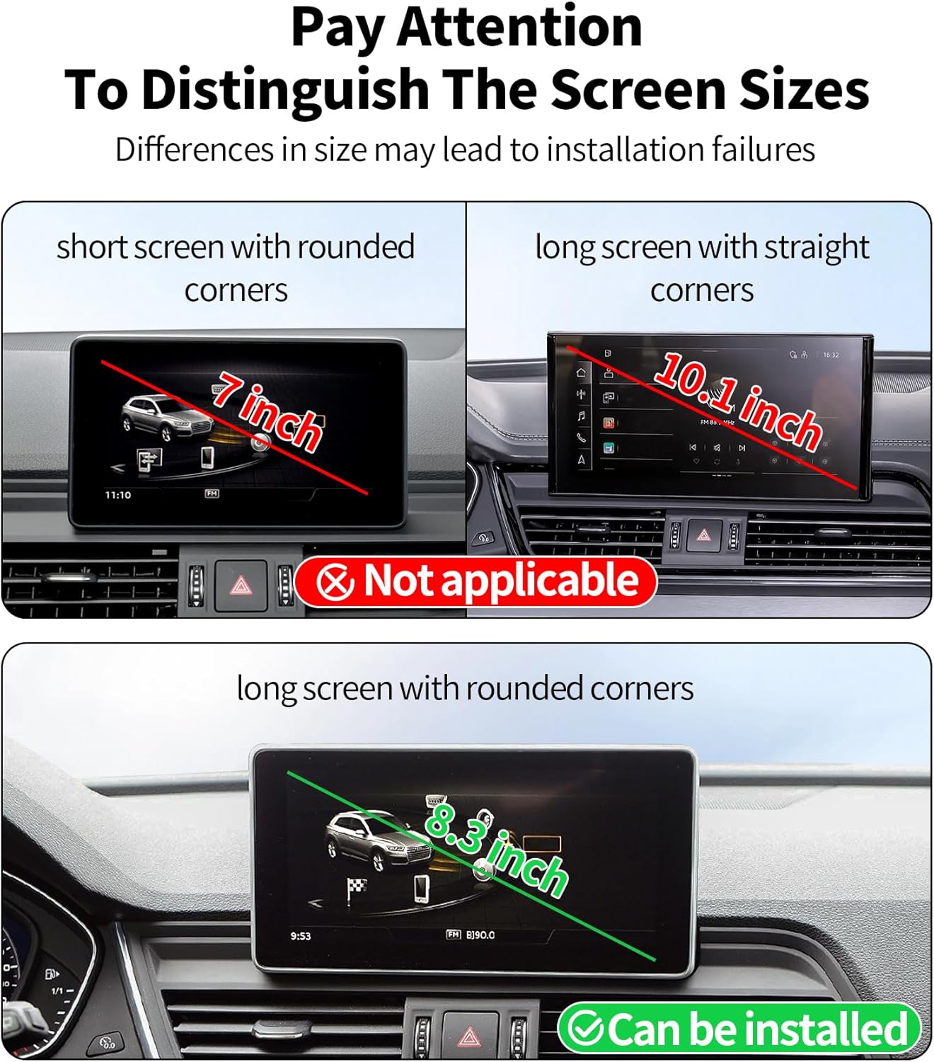 Car Phone Holder for 17-19 Audi A4&S4 / 2018-2020 Q5&SQ5 / 18-19 Audi A5&S5&RS5 Accessories 8.3-inch Screen Fixed Clip, Phone Mount Compatible with MagSafe, 360° Rotation Cell Phone Holder