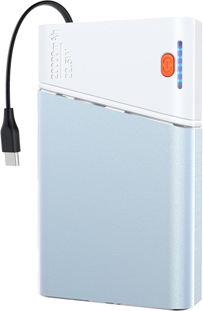 Portable Charger 20000mAh, 22.5W PD 3.0+QC 4.0 Super Fast Charging Power Bank, Cooler Aerospace Metal Case for iPhone 17 16 15 14, 13 Android, iPad, Samsung Google Tablet & More, Travel Essential