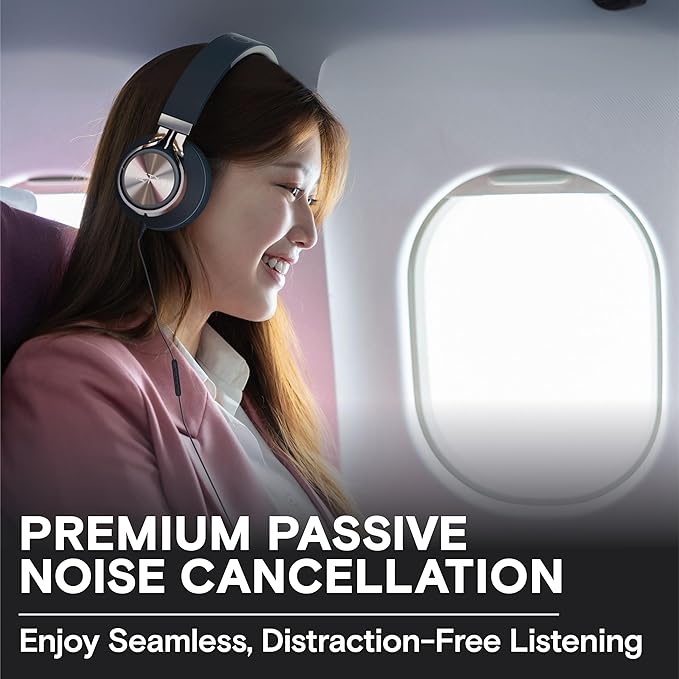 ARTIX CL750 USB C Wired Headphones with Mic & Volume Control Noise Isolating for iPhone 15-17, Samsung Computer Earphones Wired, On-Ear with Wire, Plug in and Play