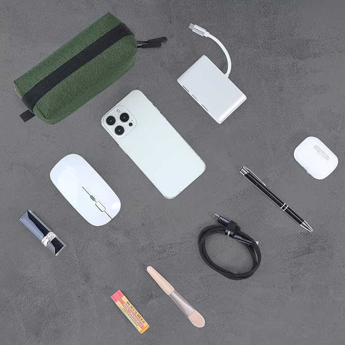 Electronics Organizer Cord Organizer Travel, Small Tech Bag for Cords, Chargers, Power Bank, Earbuds – Portable Cable Pouch for Office, Business Trip, Commute – Water & Scratch-Resistant