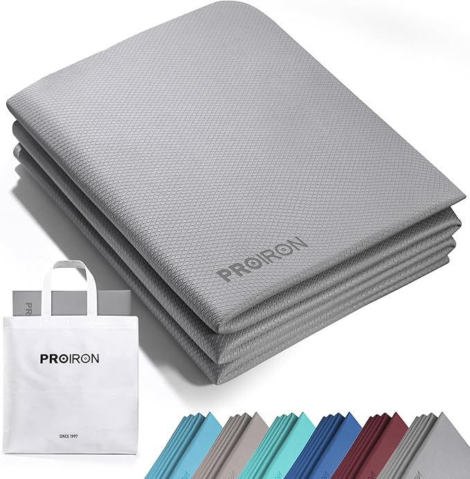 PROIRON Foldable Yoga Mat 0.24"/0.16" for Home Workout & Travel, Non Slip Travel Yoga Mats with Carry Bag, Packable Yoga Mat for Home Gym, Pilates, Fitness,Stretching