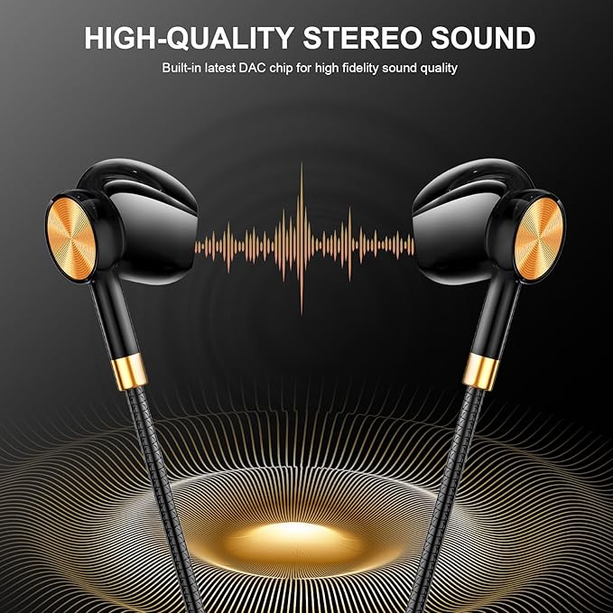 USB C Headphones Earbuds 3 Pack - USB C Earphones Noise Isolating, in-Ear Type C Ear Buds Wired with Microphone Heavy Bass Compatible with Phones, Android and Other Interfaces (Type C)