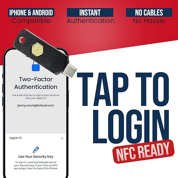 GoTrust Idem Key C, NFC and FIDO2 L2 Certified Security Key, USB-C, Multi-Protocol Two-Factor Authentication, IP68 Waterproof, Passwordless Login, Designed for Education, IT Teams, Organizations