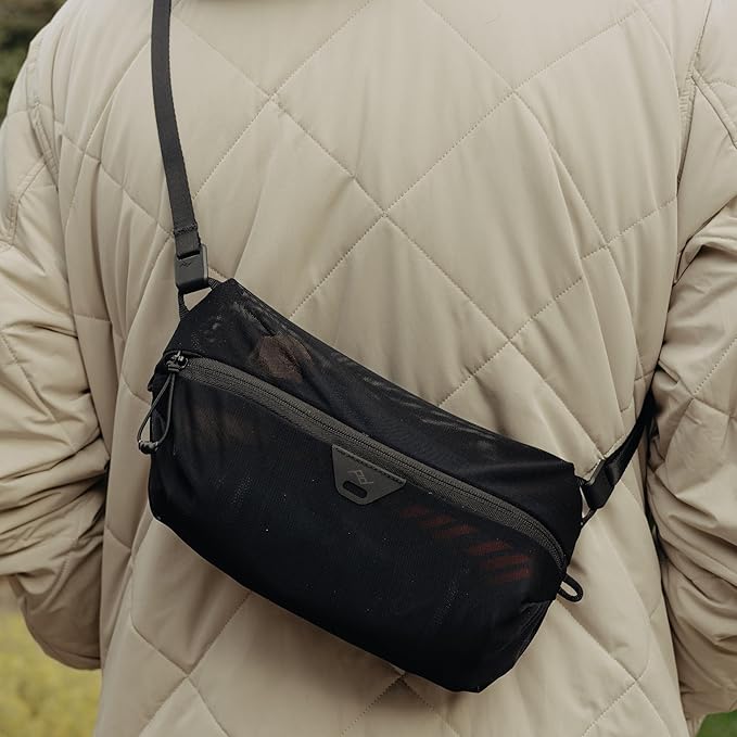 Peak Design Ultralight Mesh Packing Cube, Eclipse, Stretchy Mesh Luggage Cube with Strap Attachment Points and Luggage Pass Throughs, Zipper Opening, Travel Organizer for Men and Women, Size XS