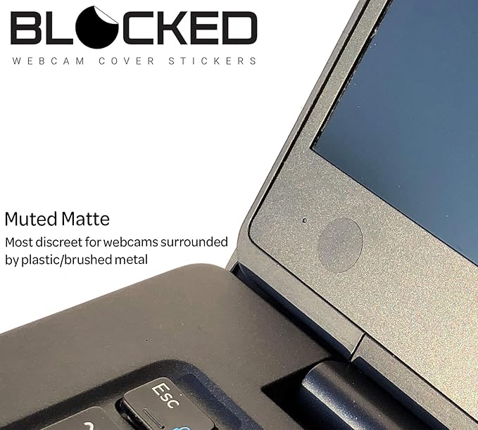 Stackable Webcam/Camera Vinyl Covers | 57 Low-Tack Restickable Webcam Sticker | 3-Sizes | Black 57-Pack (Muted Matte)