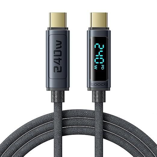 USB C Cable 3.3ft 240W Fast Charging Cord with LED Display Compatible with iPhone 17 16 15 Pro Plus Pro Max Air, iPad Pro, Samsung Galaxy S24 S23, Switch, MacBook Air, Pixel