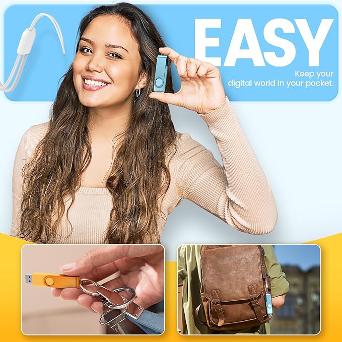 Kepmem 32GB USB Flash Drives 10 Pack 32 GB Thumb Drives Portable Keychain USB Drive Memory Stick Jump Drive with LED Light for Storage and Backup Multipack USB2.0 USB Flash Drive by