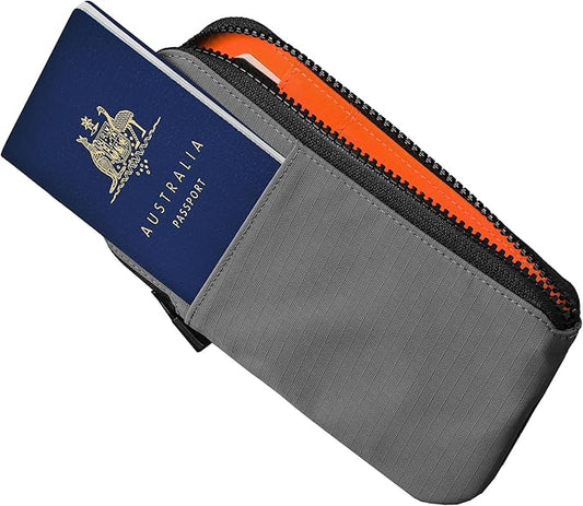 ALPAKA Zip Travel Wallet - Store Your Travel Accessories Efficiently - 3 Internal Pockets For Your Passport and More - 2 Card Slots - Made From Recycled and RFID-Protective Material