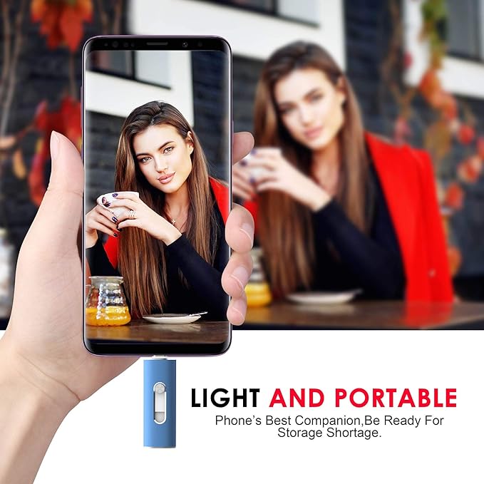 USB C Flash Drive Aiibe 128GB USB 3.1 Flash Drive Dual Drive USB Type-C Thumb Drive 128GB 128G USB C Drive Speeds Up to 350MB/s - Blue