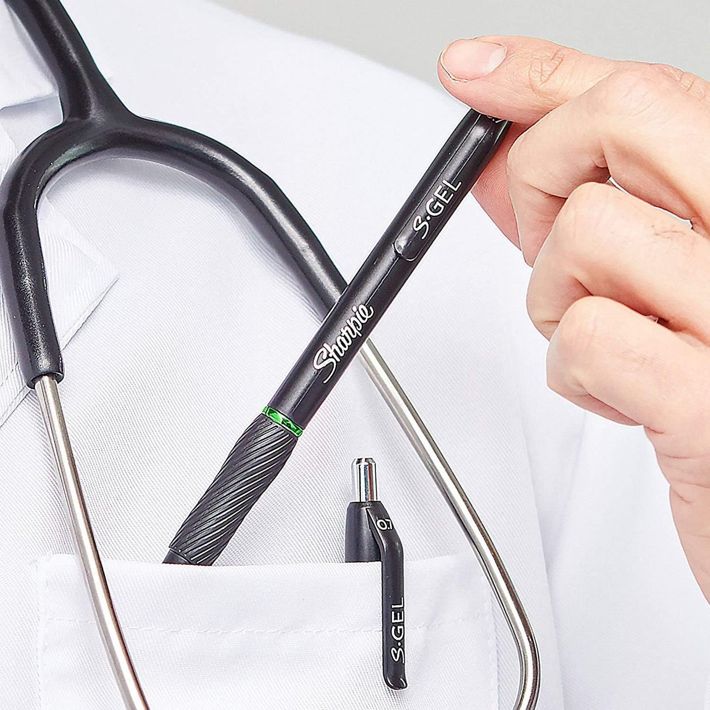 Sharpie S-Gel Gel Pens, Black Barrel, Medium Point (0.7mm), Black Gel Ink Pens, 12 Count - Home, Office, School, Journaling, Writing, Note-Taking, Teacher Supplies