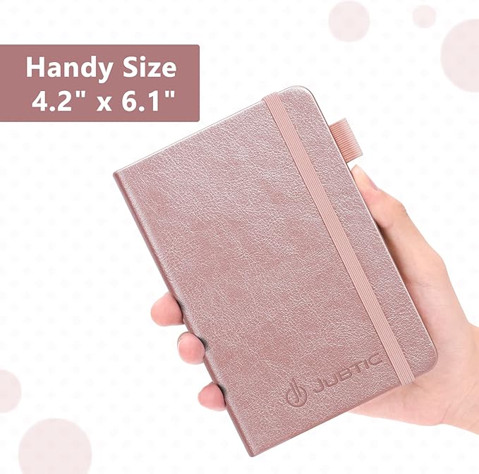 JUBTIC Password Book with Alphabetical Tabs, Small Size Internet Address & Password Keeper Logbook, Password Notebook Journal for Computer & Website Logins, Rose Gold