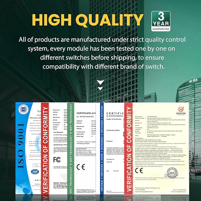 𝟴𝟬-𝗠𝗲𝘁𝗲𝗿 10Gb SFP+ to RJ-45 Module Transceiver up to 262Ft (80m), 1.25/2.5/5/10G-T Copper SFP+ CAT6a Module, Auto-Negotiation, for Cisco SFP-10G-T-S, Meraki, TP-Link, Mikrotik, Netgear and More