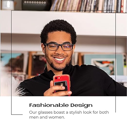 Readerest Blue Light Blocking Reading Glasses (Blue, 1.50 Magnification) Computer Eyeglasses With Thin Reflective Lens, Antiglare, Eye Strain, UV Protection, Stylish For Men And Women