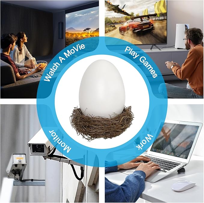Indoor/Outdoor WiFi Extender Dual-Band Gigabit | IP65 Weatherproof | 2Min Setup | Unique Egg Design