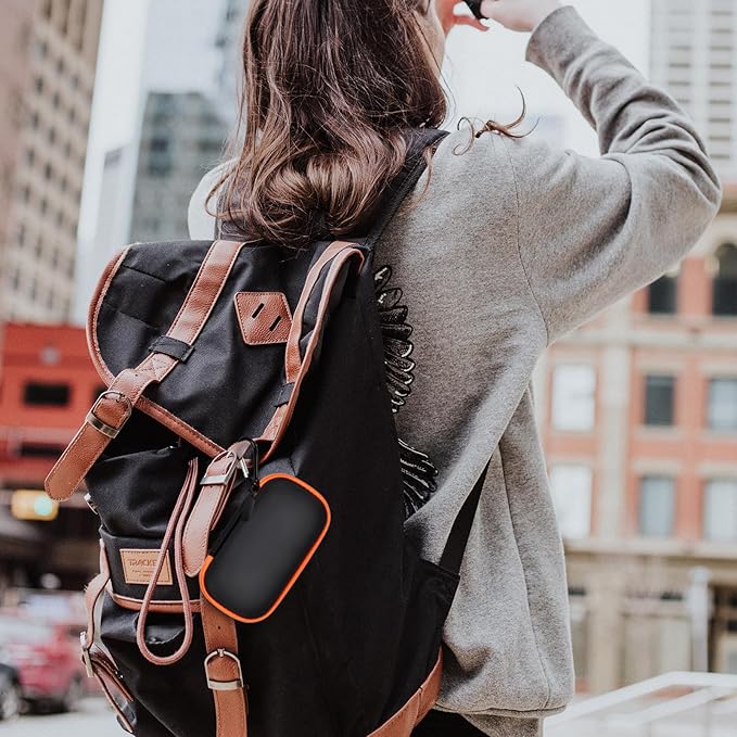 Case Compatible with SanDisk Extreme Pro/for SanDisk Portable SSD 1TB 2TB 4TB 500GB/ for Crucial X10 X9 Pro External Solid State Drive, Travel Storage Bag for 2 SSD and SD Card -Orange (Box Only)