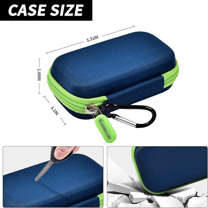 Case Compatible with SanDisk Extreme Pro/for SanDisk Portable SSD 1TB 2TB 4TB 500GB/ for Crucial X9 X10 Pro External Solid State Drive, Travel Storage Bag for 2 SSD and SD Card - Monterey (Box Only)