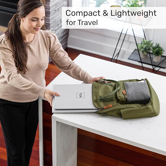 SideTrak Swivel 14" Patented Attachable Portable Monitor for Laptop | FHD TFT Laptop Dual Screen | Mac, PC & Chrome Compatible | Fits All Laptops | Powered by USB-C or Mini HDMI (Light Silver)