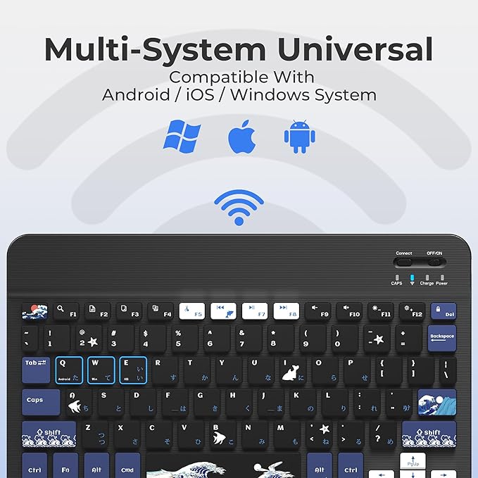 OHY Bluetooth Keyboard for iPad 10th/9th/8th/7th Gen, iPad Pro,iPad Air 13/11 inch & iPad mini | Ultra-Thin Lightweight Wireless Keyboard with Rechargeable Battery & Bluetooth for iOS/Android Devices