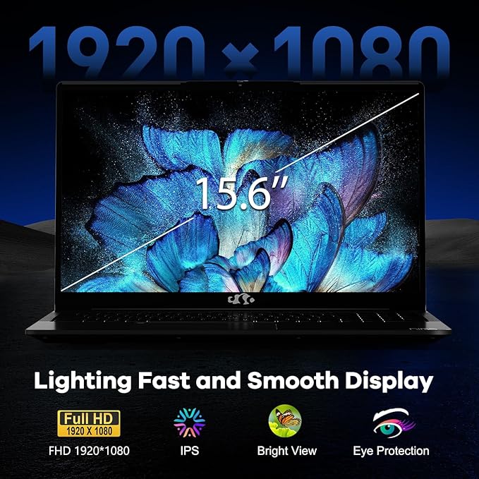 NIMO 15.6" IPS FHD-Gaming-Laptop, AMD Ryzen 5 6600H 6 Cores 64GB DDR5 RAM 1TB SSD (Beat i7-1165G7, Up to 4.5GHz) Radeon 660M GPU-Computer with 100W Type-C Backlit Keyboard Fingerprint Win 11