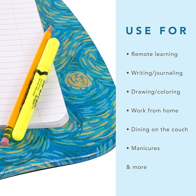 LAPGEAR MyStyle Portable Lap Desk with Cushion - Starry Blue - Fits up to 15.6 Inch Laptops - Style No. 45339