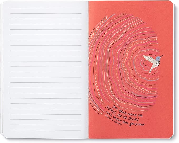 Compendium Softcover Journal - We can begin by doing small things. – A Write Now Journal with 128 Lined Pages, 5”W x 8”H