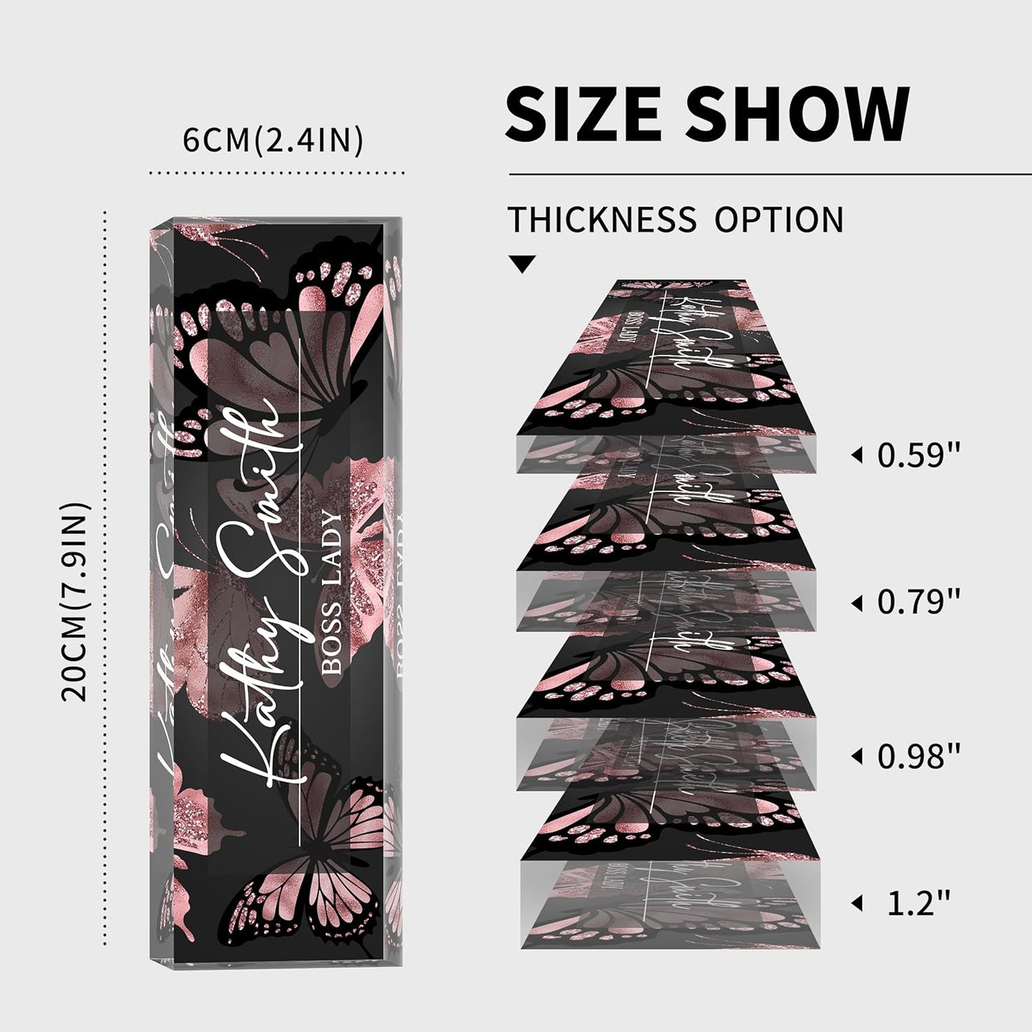 Custom Name Plate for Desk | Personalized Desk Name Plate | Personalized Boss Employee Appreciation Gifts | Acrylic Name Plate Office Desk Accessories