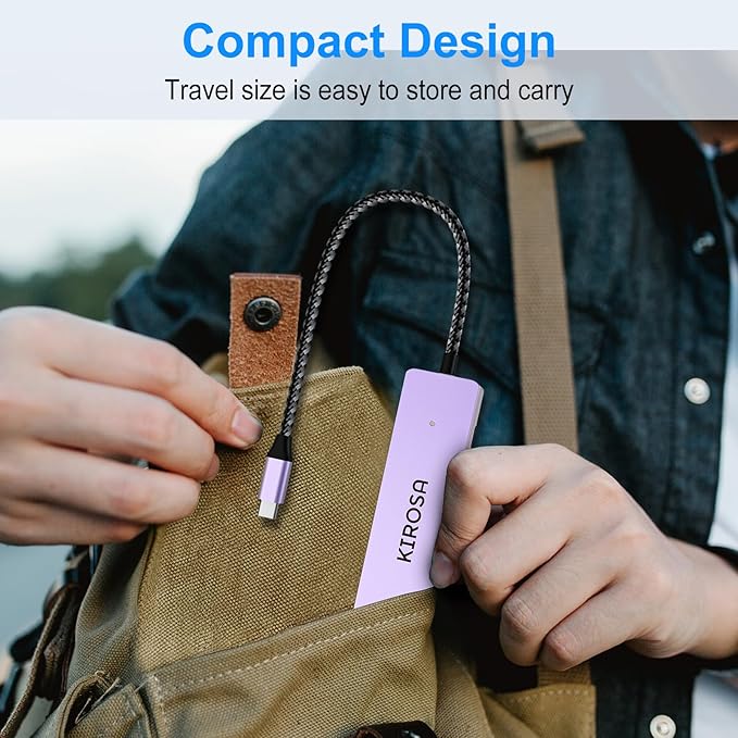 KIROSA USB-C Hub, 9 Ports USB 3.0, 4K DisplayPort, HDMI, USB Type-C