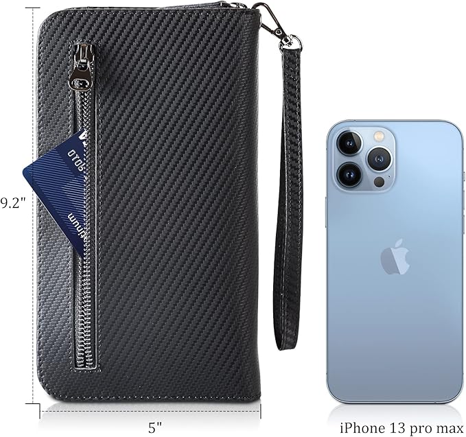 Polare Full Grain Leather Family Travel Passport Wallet and Documents Organizer RFID Blocking Case Holder Fits 6 Passports for Men and Women