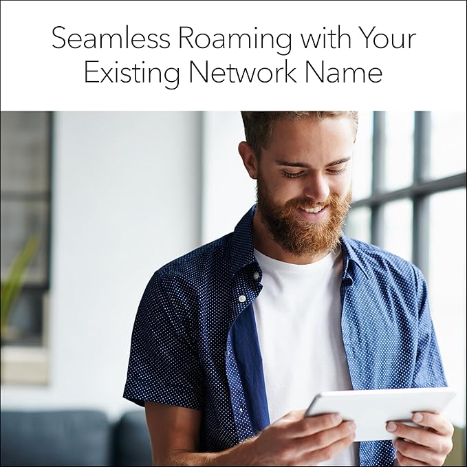 NETGEAR WiFi 6 Mesh Range Extender (EAX15) - Add up to 1,500 sq. ft. and 20+ Devices with AX1800 Dual-Band Wireless Signal Booster & Repeater (up to 1.8Gbps Speed), WPA3 Security, Smart Roaming