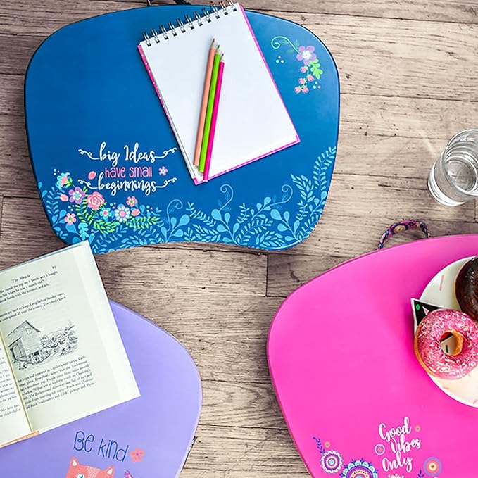 LAPGEAR MyStyle Portable Lap Desk with Cushion - Big Ideas - Fits up to 15.6 Inch Laptops - Style No. 45311