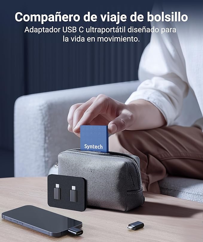 Syntech USB C to USB Adapter Pack of 2 USB C Male to USB3 Female Adapter Compatible with iPhone 17 Pro Max MacBook Pro Air 2024 iMac iPad Mini Pro, Other Type C or Thunderbolt 4/3 Devices, Space Black