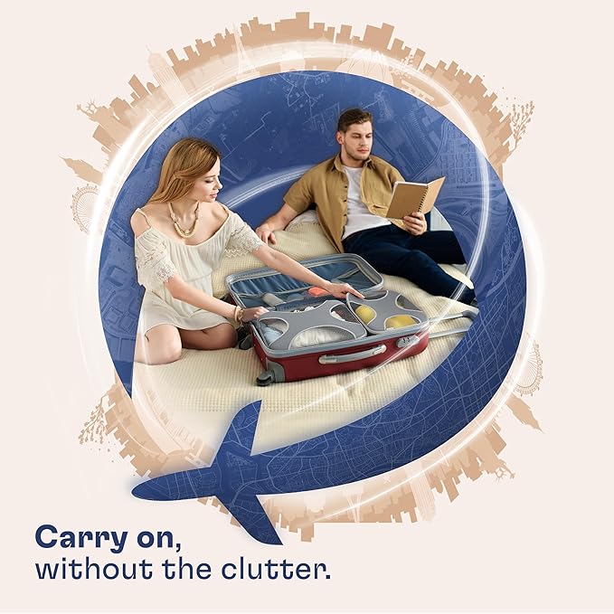 Shacke Premium 5 Packing Cubes Set - Lightweight Mesh Travel Luggage Organizers with Laundry Bag, 5-Piece Suitcase Storage System (Charcoal Gray)