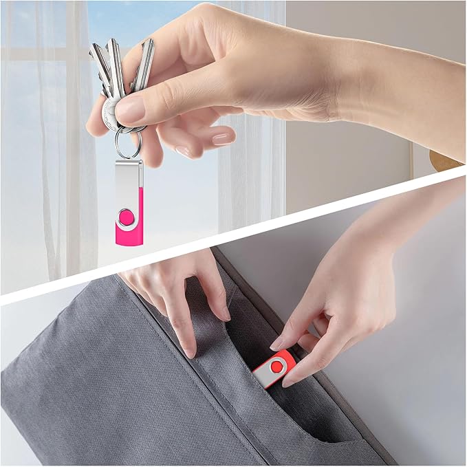 AreTop Bulk USB Flash Drive 1GB 20 Pack, USB2.0 Pendrive Jump Drive Memory Stick Swivel Bulk Thumb Drives USB Storage (20PCS 1GB, Multicolors)