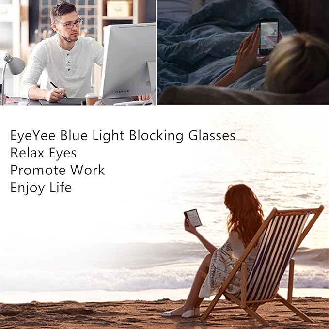 Computer Reading Glasses Blue Light Blocking - Reader Eyeglasses Anti Glare Eye Strain Light Weight for Women Men