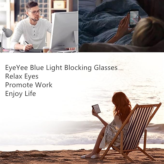 Computer Reading Glasses Blue Light Blocking - Reader Eyeglasses Anti Glare Eye Strain Light Weight for Women Men